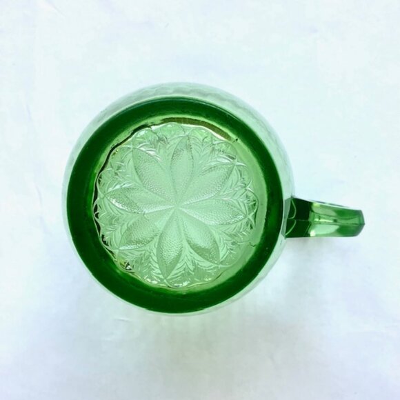 Vintage Green Glass Pitcher - Picture 3 of 3
